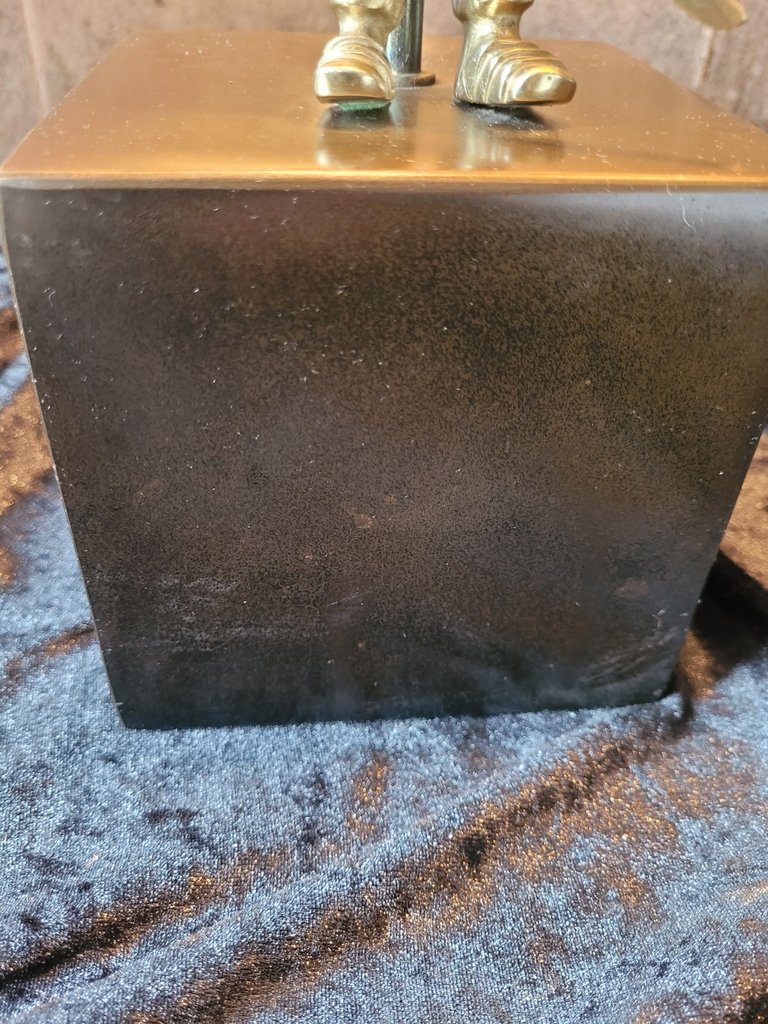  Bronze "samurai" Lamp - Sheet Metal Shade First Half Of The 20th Century-photo-6