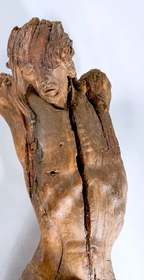Large Carved Christ - 17th Century Northern School-photo-7