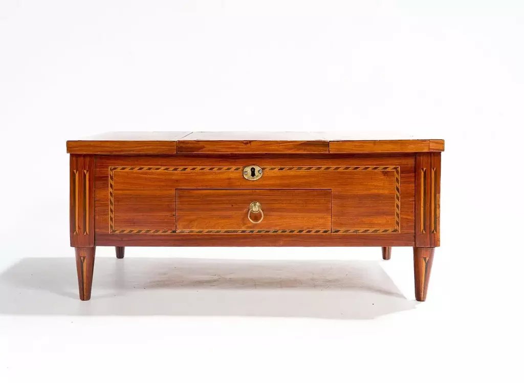 " Coiffeuse de Lit "  en Placage de bois de rose d'Epoque Louis XVI - XVIIIe Siècle-photo-2