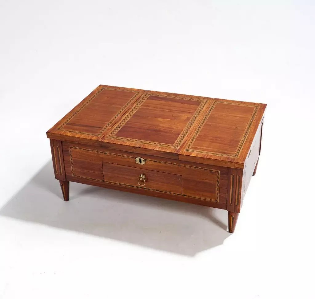 " Coiffeuse de Lit "  en Placage de bois de rose d'Epoque Louis XVI - XVIIIe Siècle-photo-3