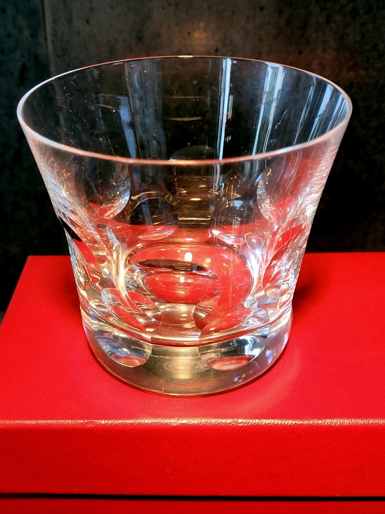 Baccarat " Deux Verres à Whisky en Cristal " Modèle Beluga à Décor Taillé - Estampillé - XXe -photo-4