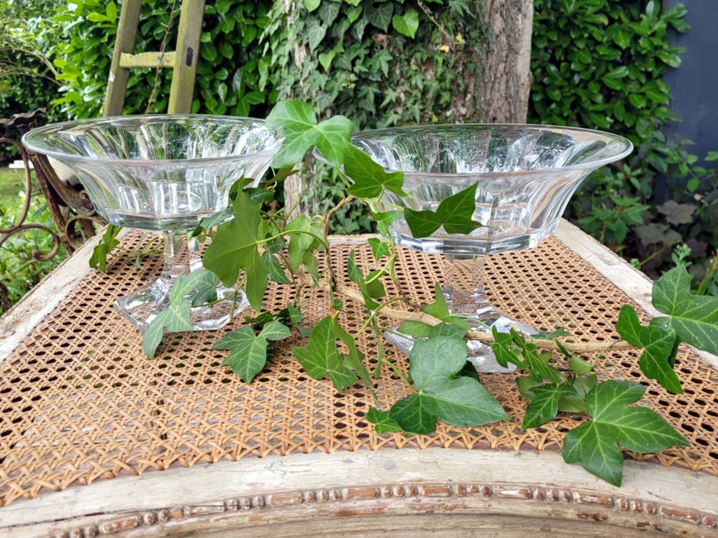 Paire de Grandes Coupes en Cristal de Baccarat Harcourt -  XIXe Si&egrave;cle-photo-2