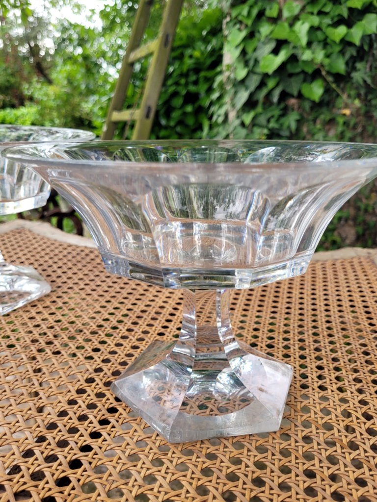 Paire de Grandes Coupes en Cristal de Baccarat Harcourt -  XIXe Si&egrave;cle-photo-3