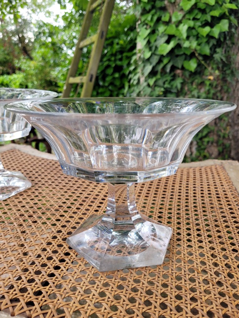 Paire de Grandes Coupes en Cristal de Baccarat Harcourt -  XIXe Si&egrave;cle-photo-4