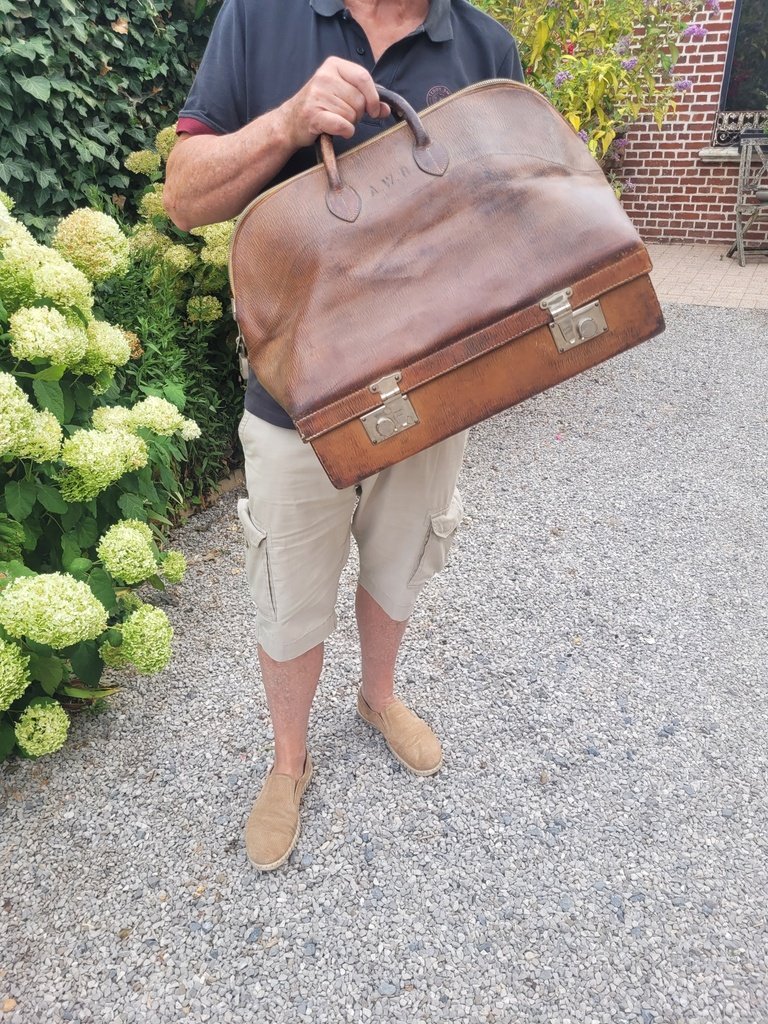 Hermès - Suitcase, Saddler-stitched Leather Bag, 1920 -photo-8