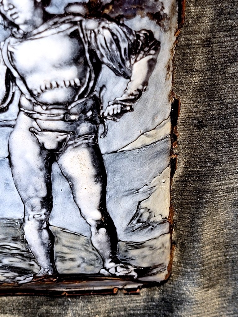  Enameled Copper Plate After Dürer, -photo-1