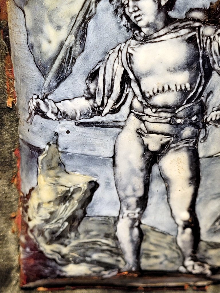  Enameled Copper Plate After Dürer, -photo-2