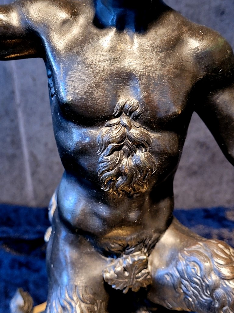  Large Bronze Candelabra Depicting -photo-4