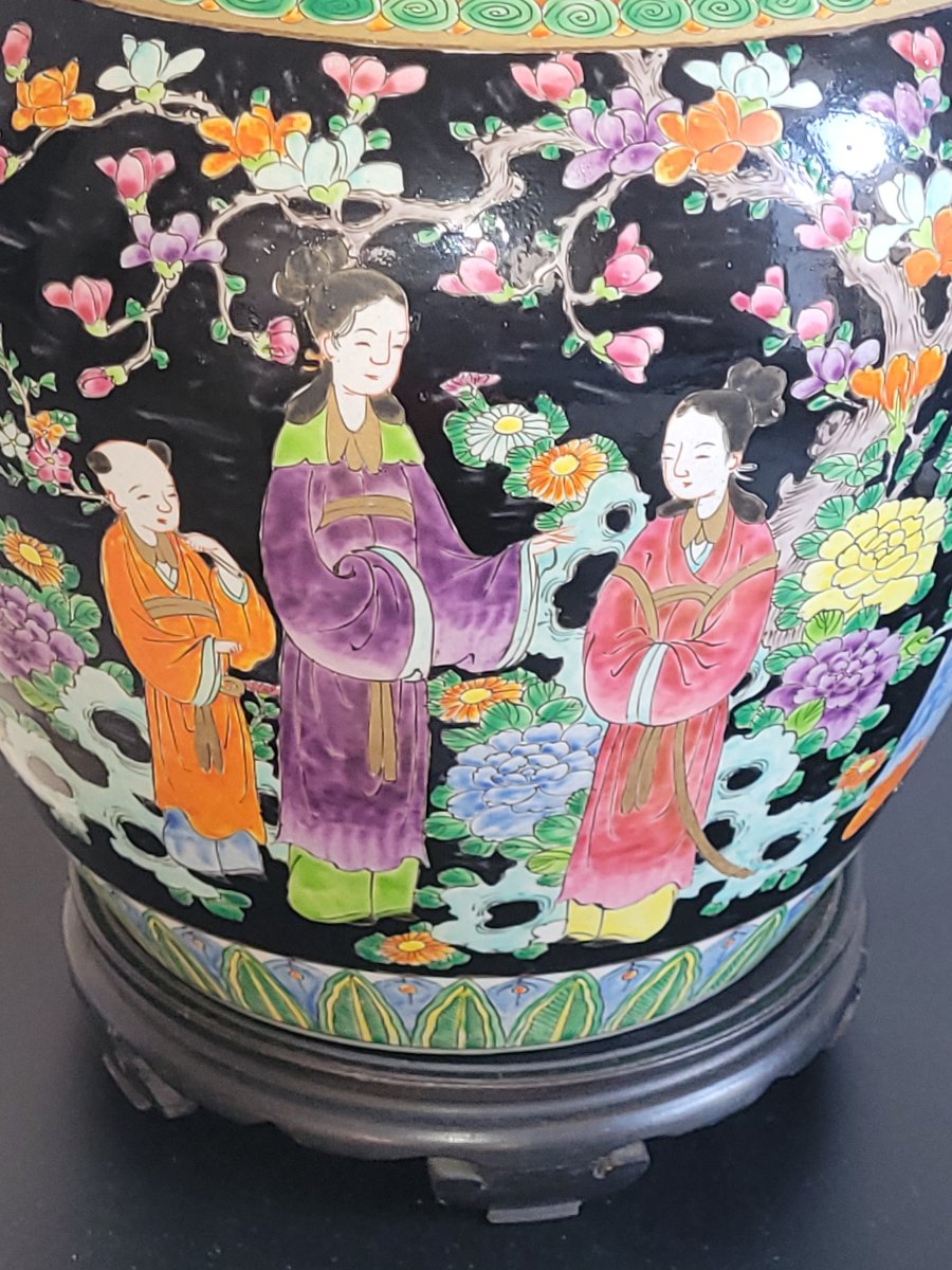 Important Pot à Gingembre en Porcelaine de Chine- XIXe Siècle -photo-3