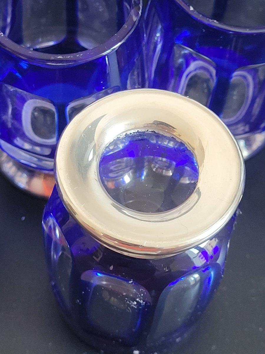 Saint-louis Crystal And Solid Silver Liqueur Set-photo-4