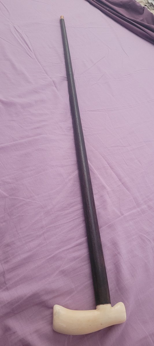 Art Deco Walking Stick Made Of Rosewood.-photo-2