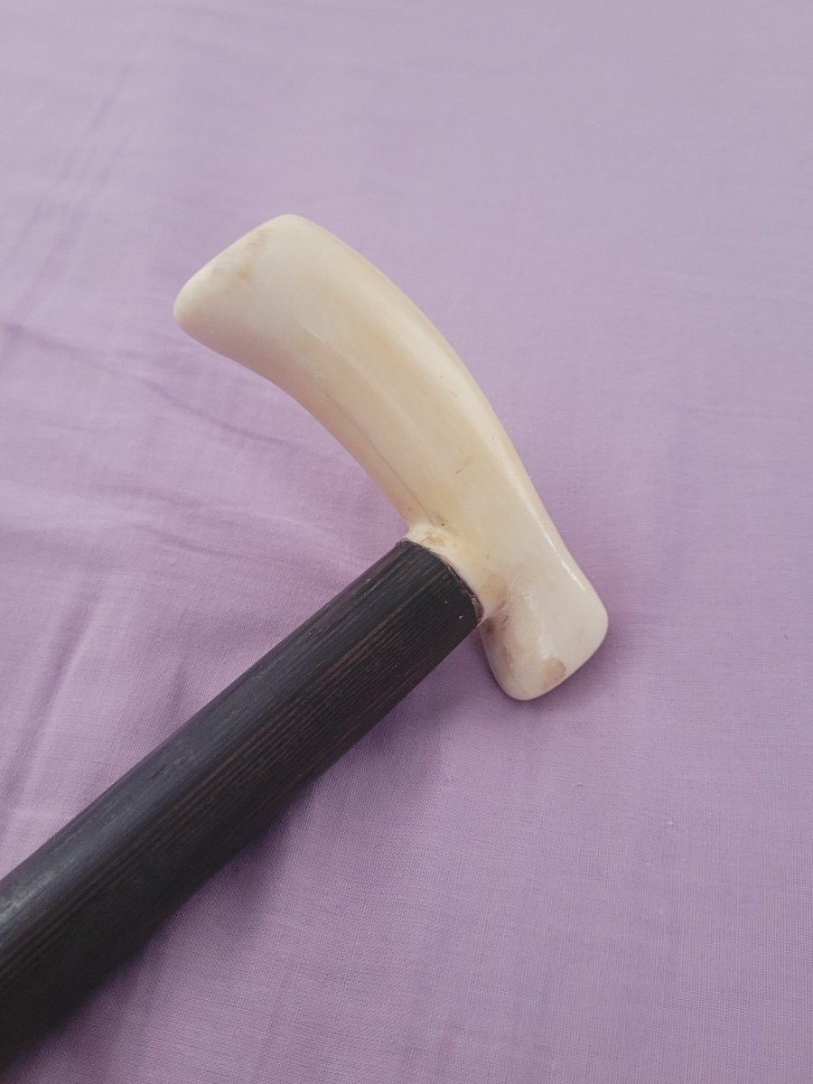 Art Deco Walking Stick Made Of Rosewood.-photo-3