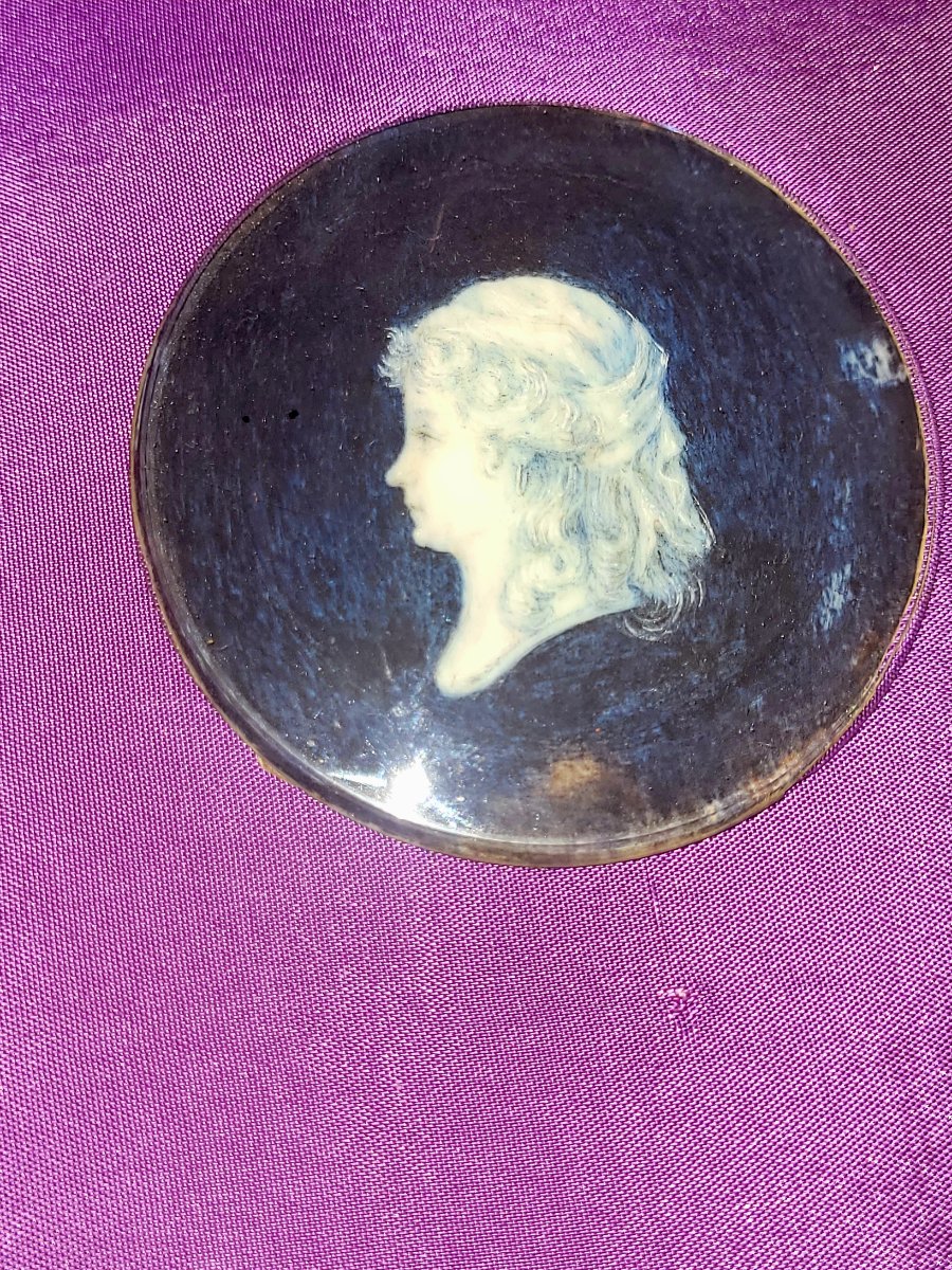 Miniature  peinte Portrait de Dame d'après Piot Joseph Sauvage- XVIIIe Siècle -photo-4