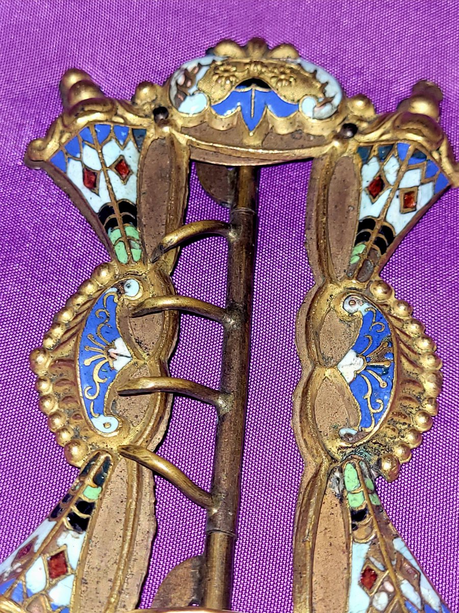 Enameled Brass Belt Buckle—france, 1850-photo-4