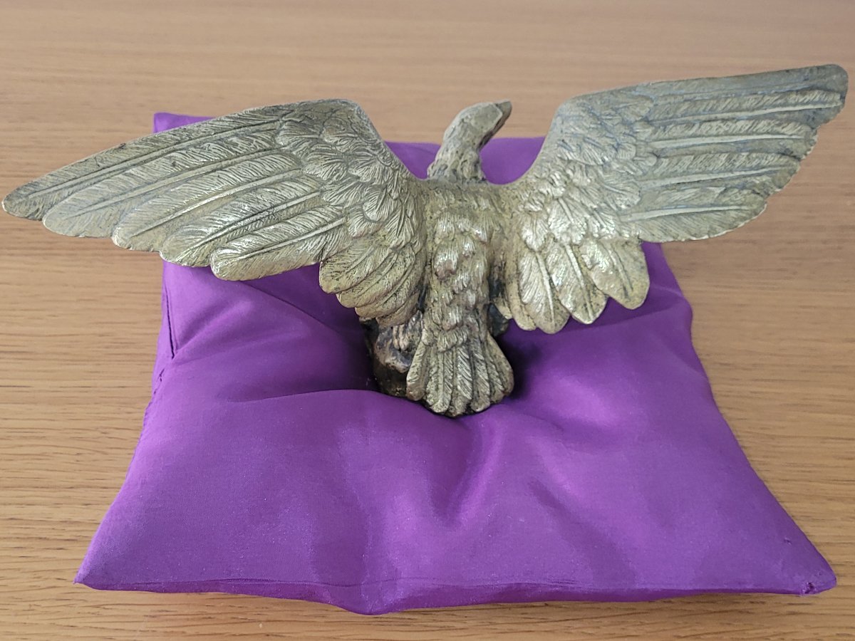 Bronze Sculpture, “eagle With Spread Wings,” 19th Century -photo-4