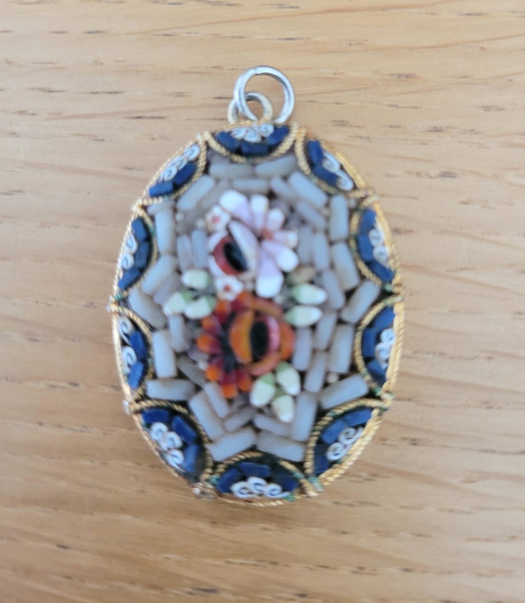 Pendentif en Micromosaïque de Murano - XXe Siècle -photo-2