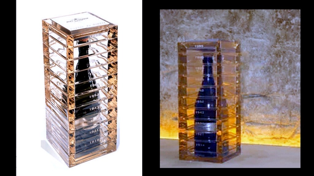 Sculpture publicitaire en Cristal de Baccarat  " L'Esprit du Siècle -M﻿oet & Chandon "-photo-2