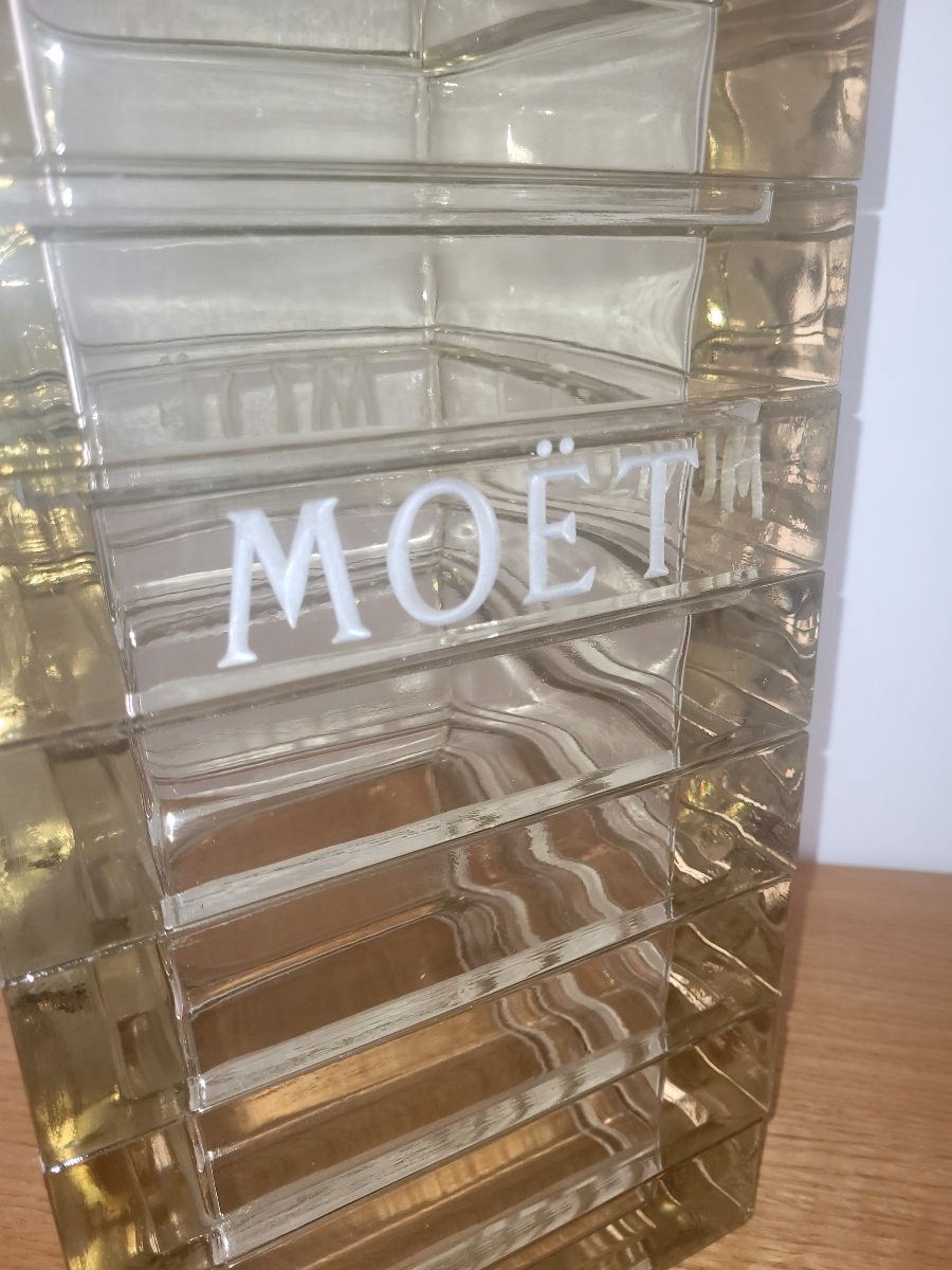Sculpture publicitaire en Cristal de Baccarat  " L'Esprit du Siècle -M﻿oet & Chandon "-photo-4