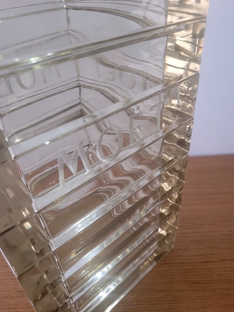 Sculpture publicitaire en Cristal de Baccarat  " L'Esprit du Siècle -M﻿oet & Chandon "-photo-2