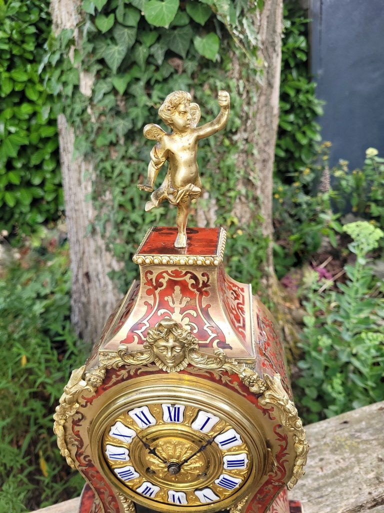 Boulle Marquetry Panel On Its Base - Napoleon III Period - 19th Century-photo-2
