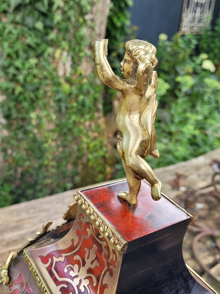 Boulle Marquetry Panel On Its Base - Napoleon III Period - 19th Century-photo-4