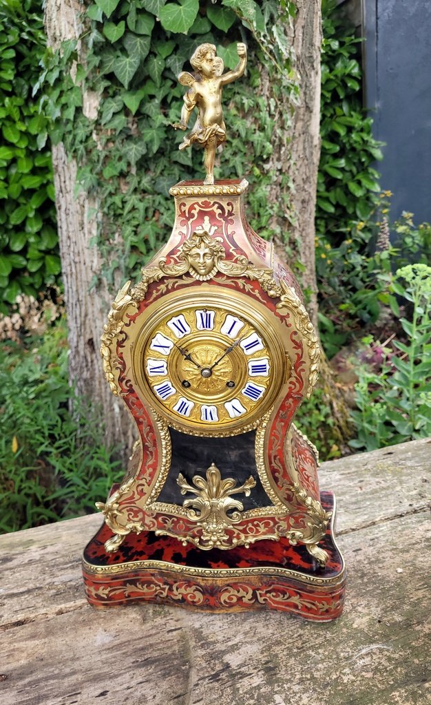 Boulle Marquetry Panel On Its Base - Napoleon III Period - 19th Century