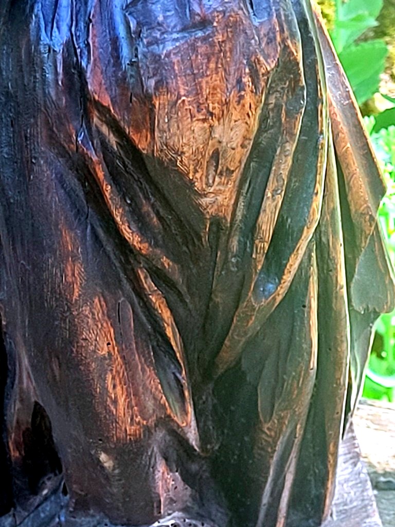"announcing Angel" Large 17th-century Wooden Sculpture -photo-7