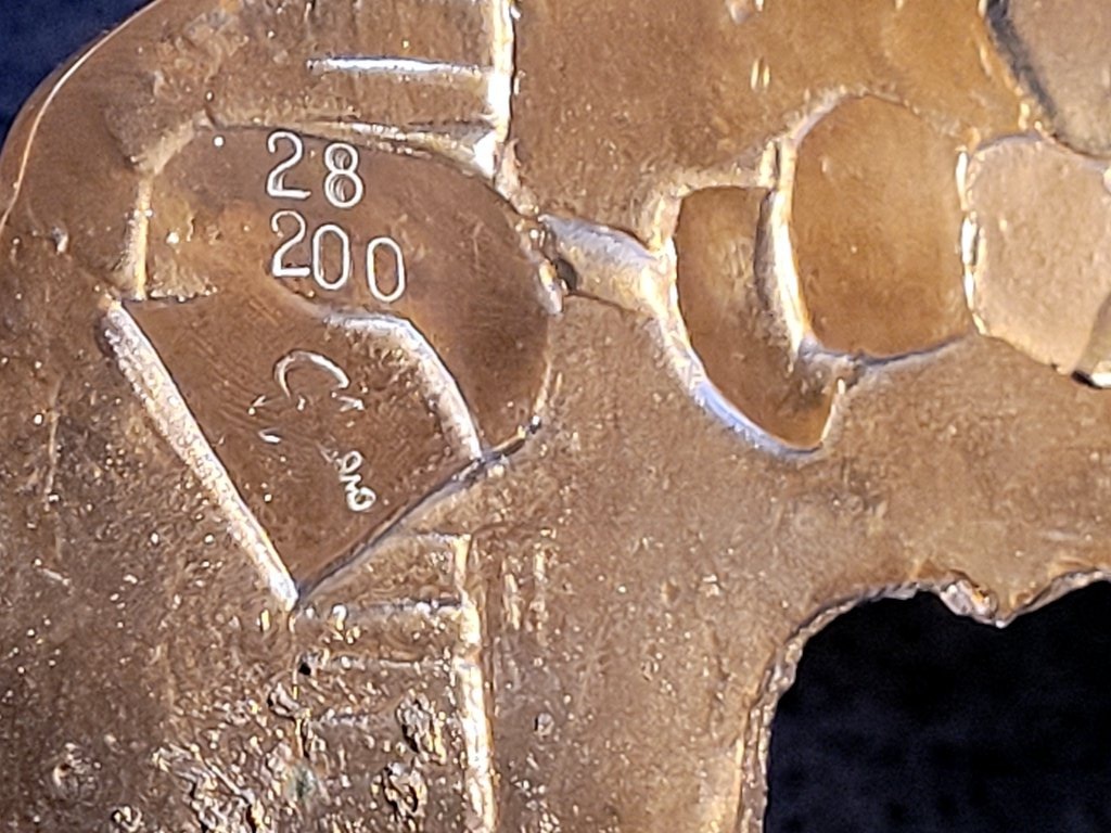 Sculpture abstraite en Bronze d'Art moderne de style brutaliste sign&eacute;e num&eacute;rot&eacute;e 28/200-photo-7