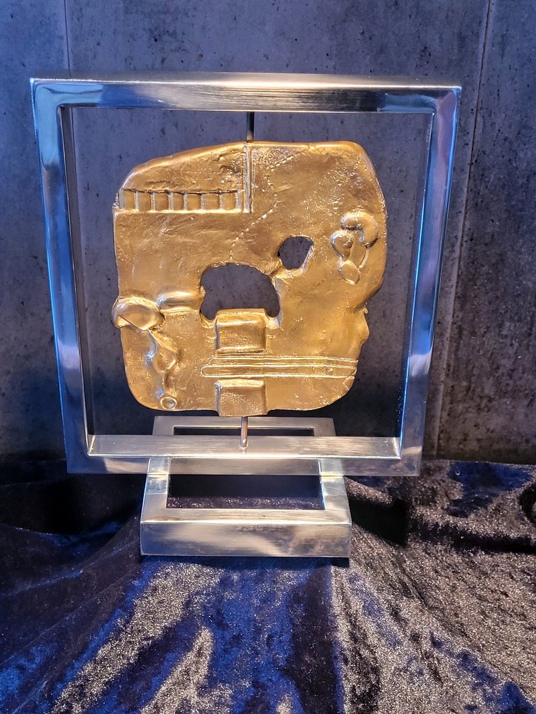 Sculpture abstraite en Bronze d'Art moderne de style brutaliste sign&eacute;e num&eacute;rot&eacute;e 28/200