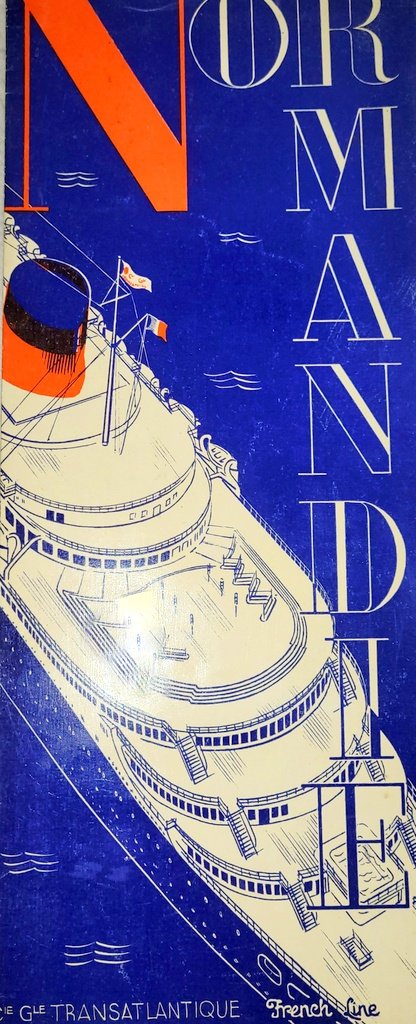  Brochure publicitaire historique de 1935 &eacute;dit&eacute;e par la C G T (French Line) pour le Normandie-photo-6