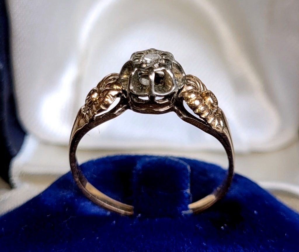  Yellow And White Gold Engagement Ring From Pierre Maeght In Lille/paris-photo-2