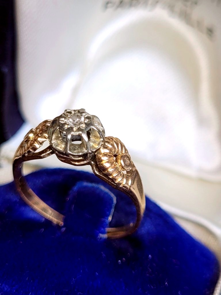  Yellow And White Gold Engagement Ring From Pierre Maeght In Lille/paris-photo-4