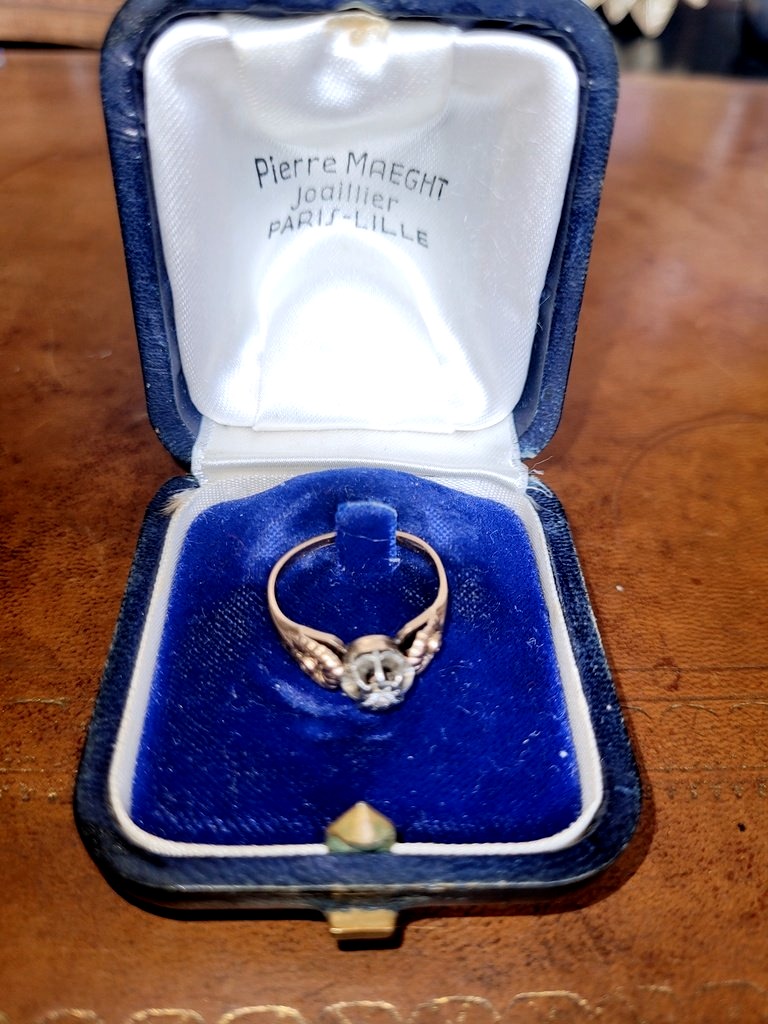  Yellow And White Gold Engagement Ring From Pierre Maeght In Lille/paris-photo-3