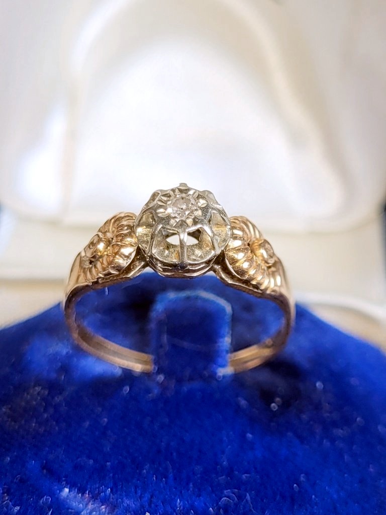  Yellow And White Gold Engagement Ring From Pierre Maeght In Lille/paris