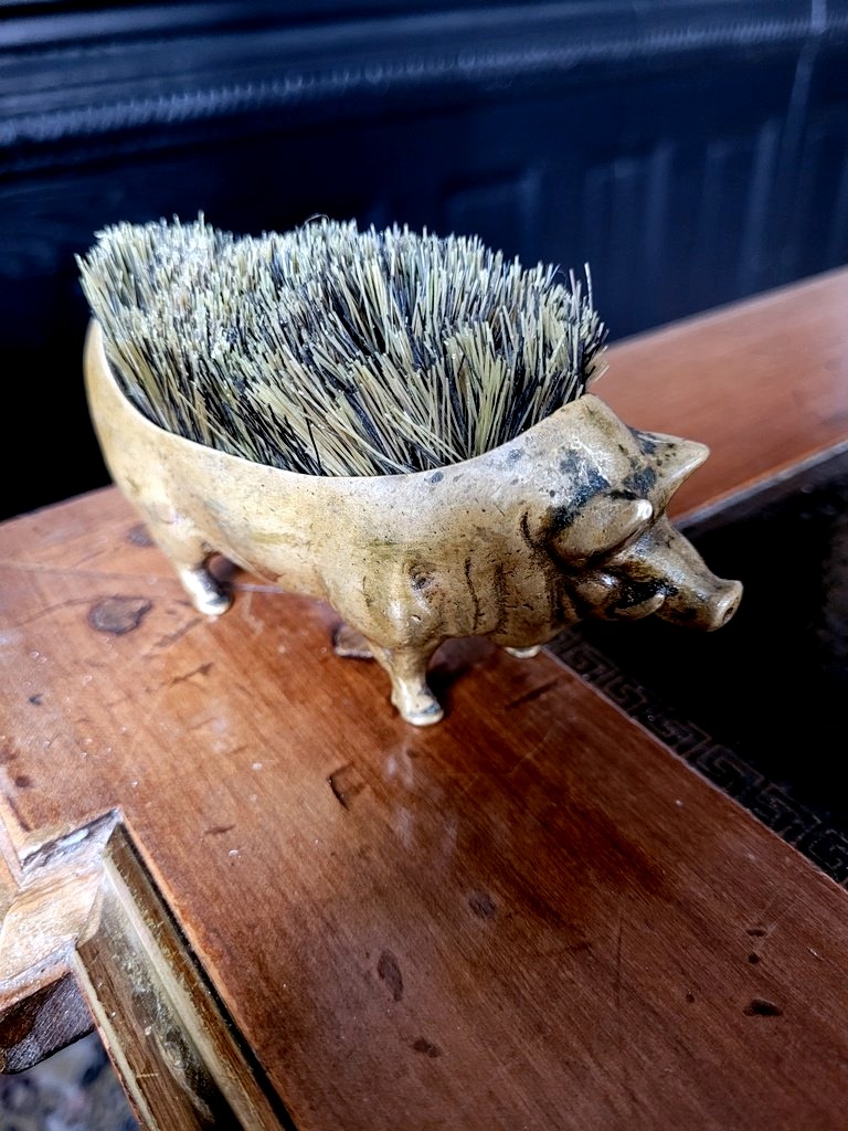 Essuie Plume figurant un Cochon  en Bronze - XIXe Siècle-photo-2