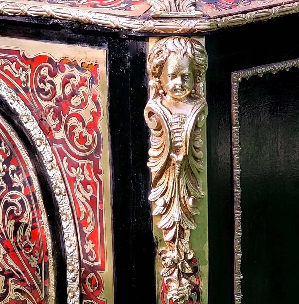 BONHEUR DU JOUR EN MARQUETERIE BOULLE - EPOQUE NAPOLÉON III-photo-1