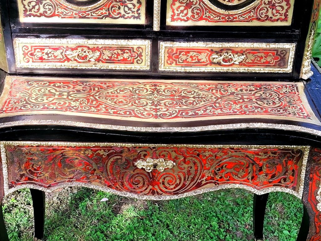 BONHEUR DU JOUR EN MARQUETERIE BOULLE - EPOQUE NAPOLÉON III-photo-5