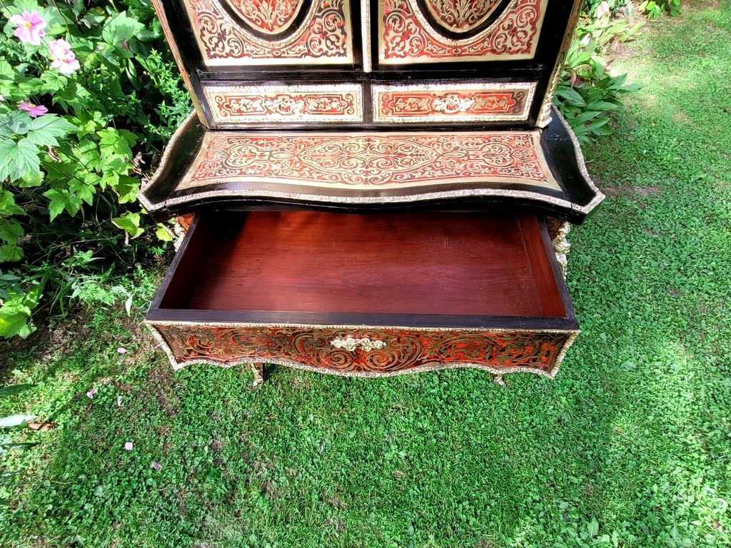 BONHEUR DU JOUR EN MARQUETERIE BOULLE - EPOQUE NAPOLÉON III-photo-6