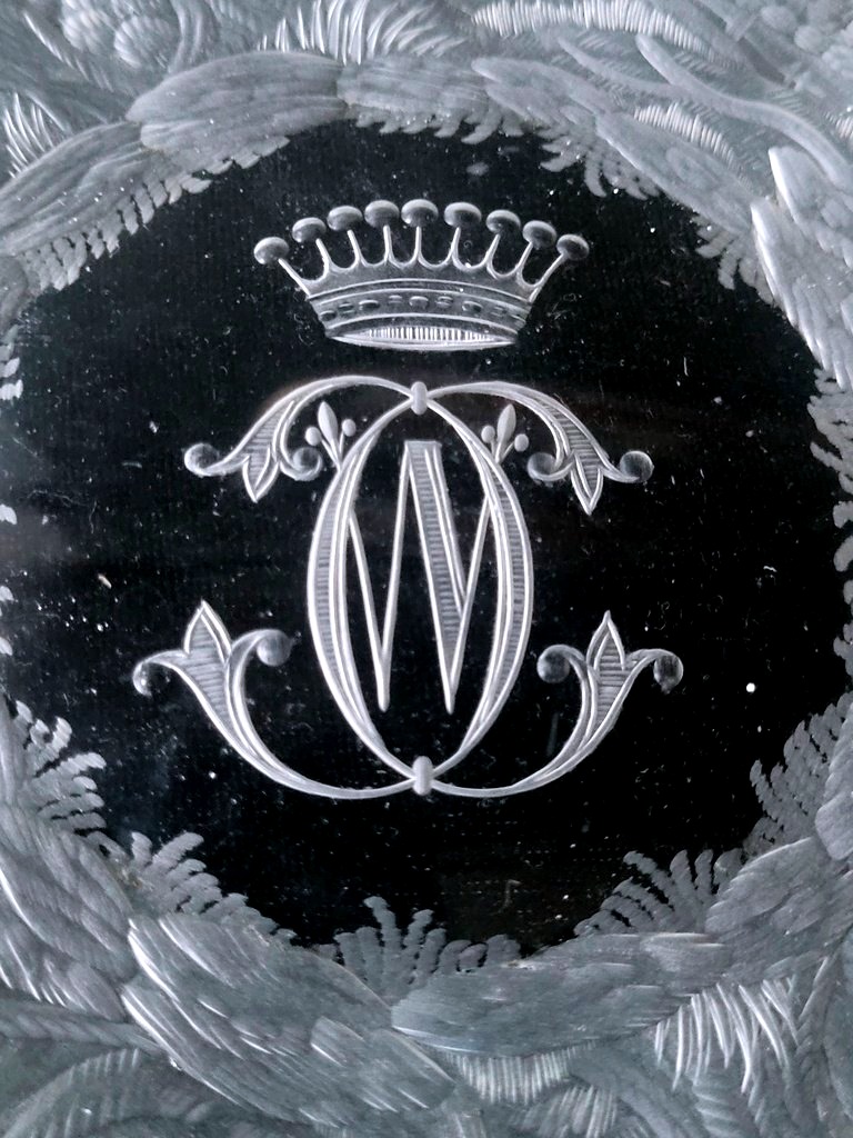 Pair Of Wheel-cut Crystal Plates With A “couronne Comtale” Design — Early 19th Century-photo-5