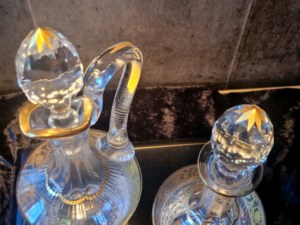SAINT-LOUIS    Mod&egrave;le THISTLE  - Aigui&egrave;re et Carafe en Cristal  -photo-1