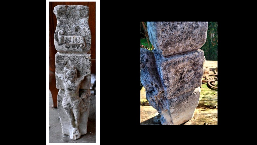 Religious Stone Sculpture Titled "jesus And The Virgin Mary" Dating From The 17th Century -photo-8