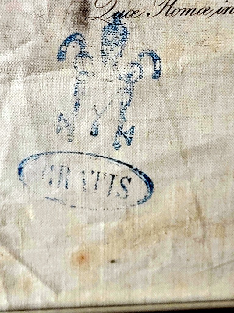 "the Holy Face Of Jesus Christ"  Authentic 19th-century Framed Fabric Print -photo-1
