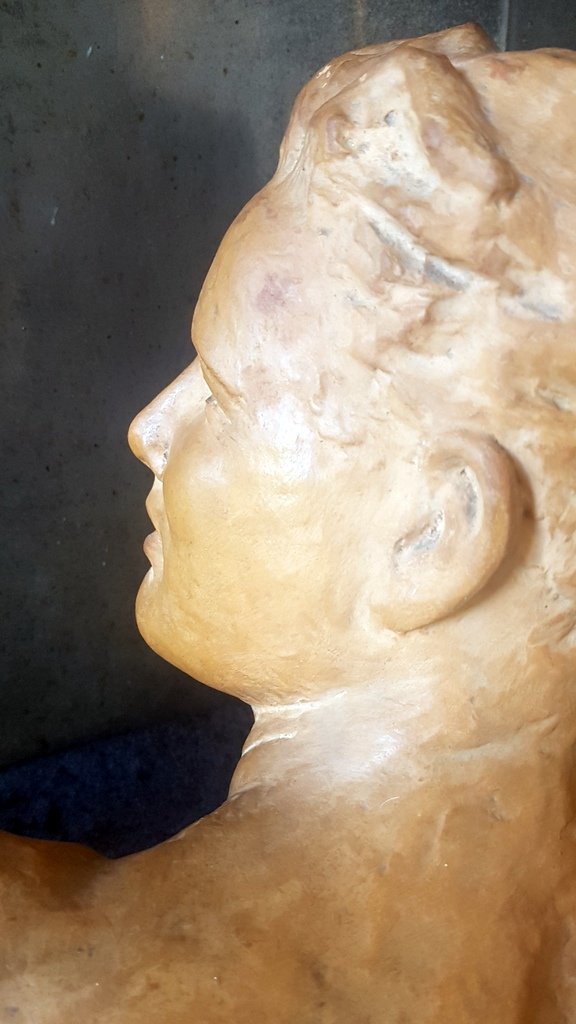 &quot; Buste d&#039; Homme en Terre Cuite &quot; Sculpture sign&eacute;e Cipriani . Epoque Art D&eacute;co-photo-2