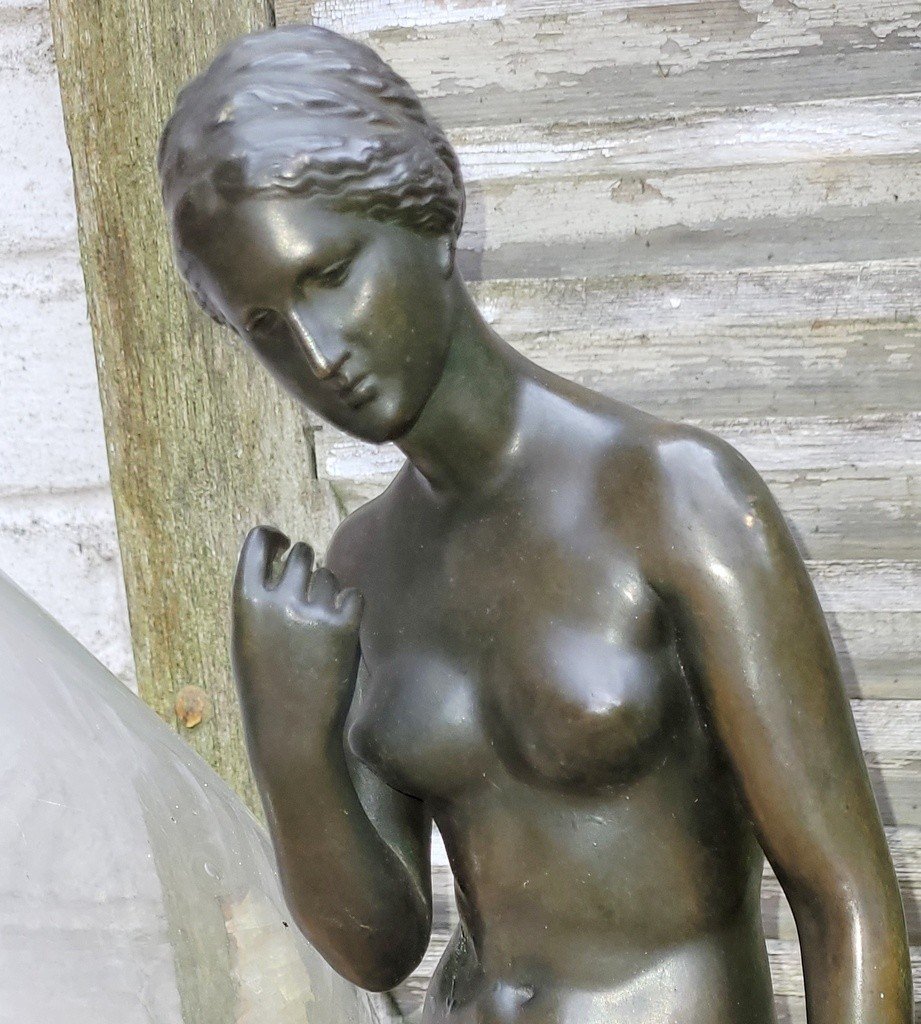 &quot; Jeune femme nue &quot; repr&eacute;sentant Diane de Gabi - Bronze XIXe - Sign&eacute; F. BARBEDIENNE .-photo-8