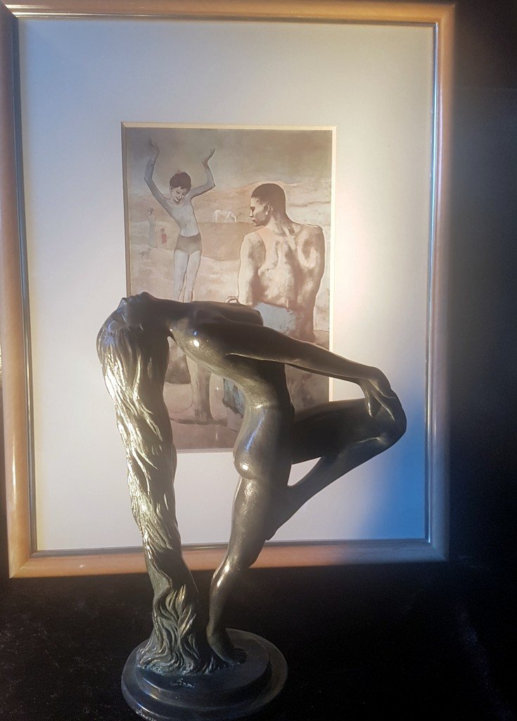  Grande Sculpture &quot; Nu F&eacute;minin &agrave; la longue chevelure &quot; de Klara SEVER