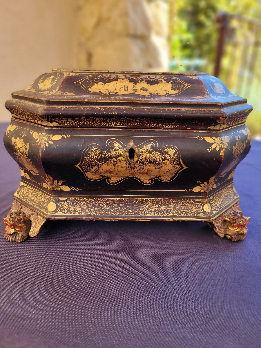 Coffret &agrave; Th&eacute; - Epoque Qing -XIXe Si&egrave;cle 