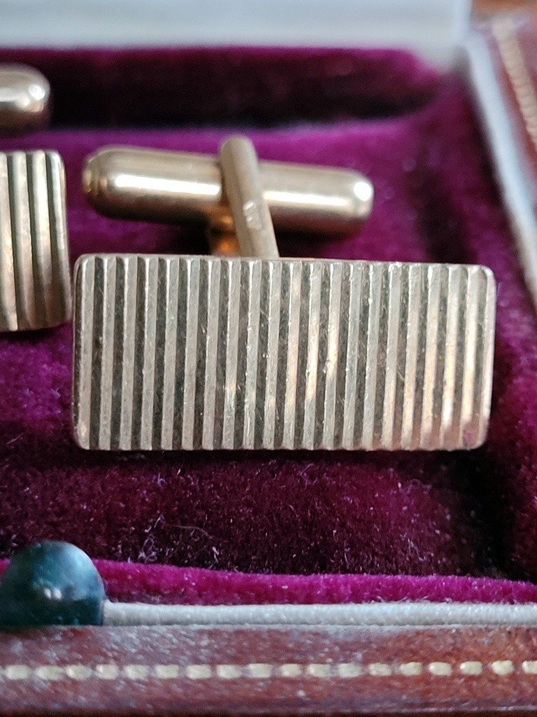 Art Deco 18k Gold Cufflinks-photo-3