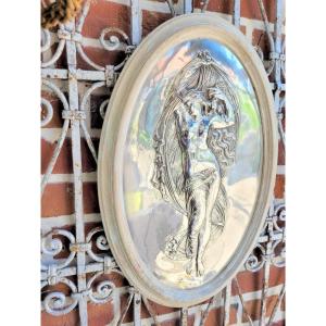 "diane Chasseresse" Large Silver Bronze Medallion Signed - 19th Century 1867