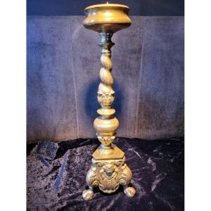 Large Bronze Candlestick - 18th Century 