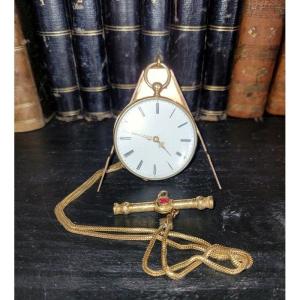  Montre Gousset et sa Gileti&egrave;re en OR - XIXe Si&egrave;cle